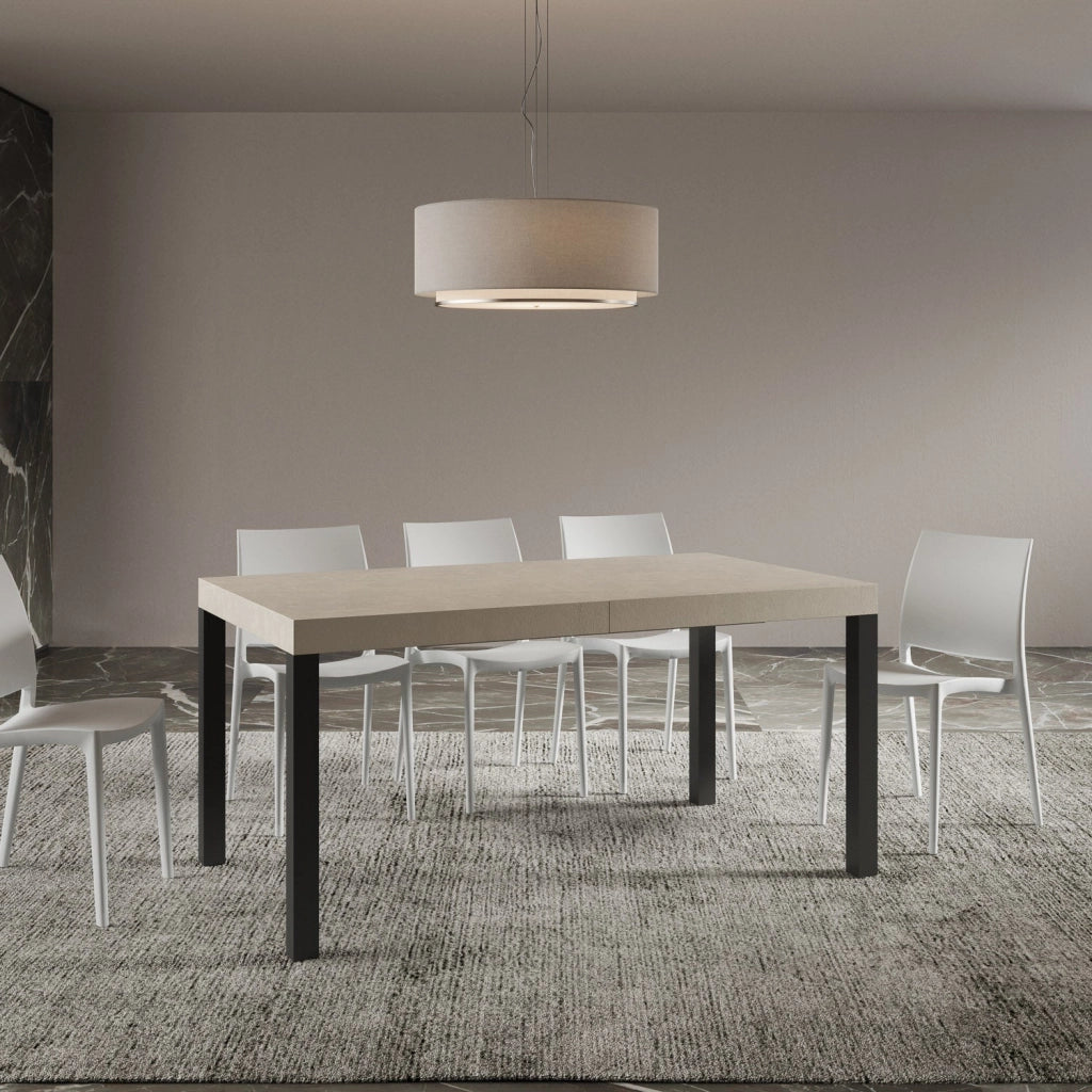 Tavolo Allungabile 160-264x90x77 cm Everyday Cashmere Gambe Antracite