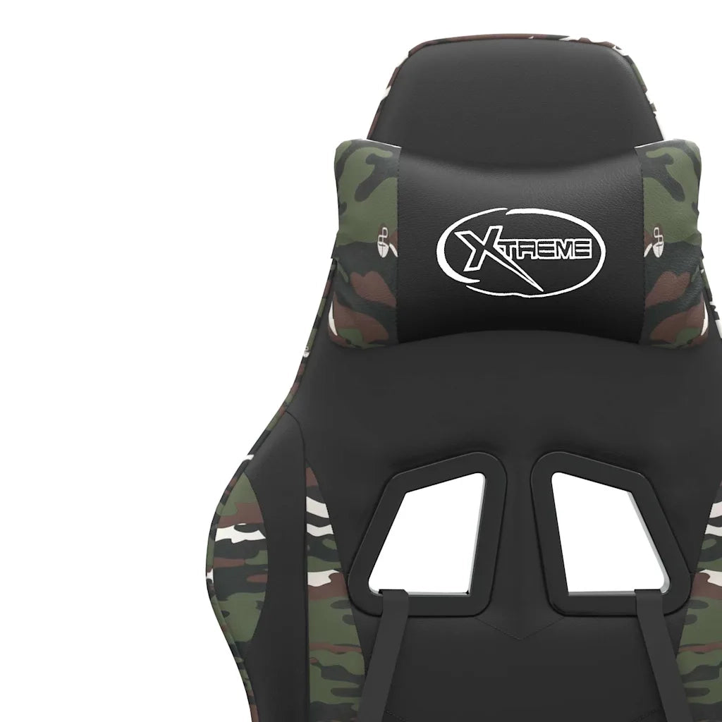 Sedia da Gaming Nero e Mimetico in Similpelle 3143877