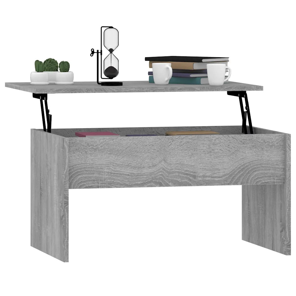 Tavolino Salotto-Tavolino da soggiorno-Tavolo Grigio Sonoma 80x50,5x41,5cm Legno Multistrato