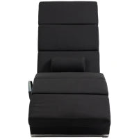 Poltrona Relax Ergonomica, Massaggiante e Riscaldante con Telecomando, 56 x 168 x 84 cm, Nero