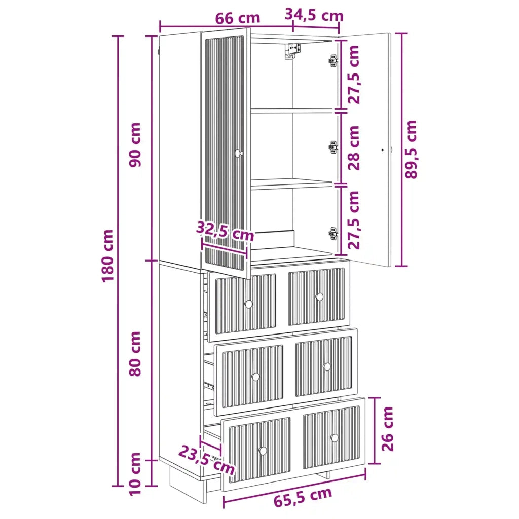 Set di armadi 2 pcs 66 x 34,5 x 90 cm Legno ingegnerizzato 3416383