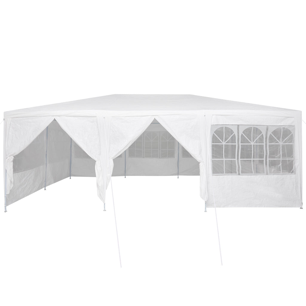 Tendone da festa con 10 pareti bianche 6x4 m PE