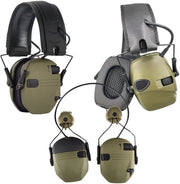 Gioielli acustici elettronici per adulti, 25 dB NRR, gioielli acustici assorbenti per la caccia, protezione acustica amplificante, copricrani per l'autismo, attività di caccia, sport all'aperto e lavoro.