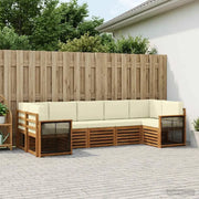 Set divano sezionale con cuscino 6 pcs Naturale e Crema 3384801