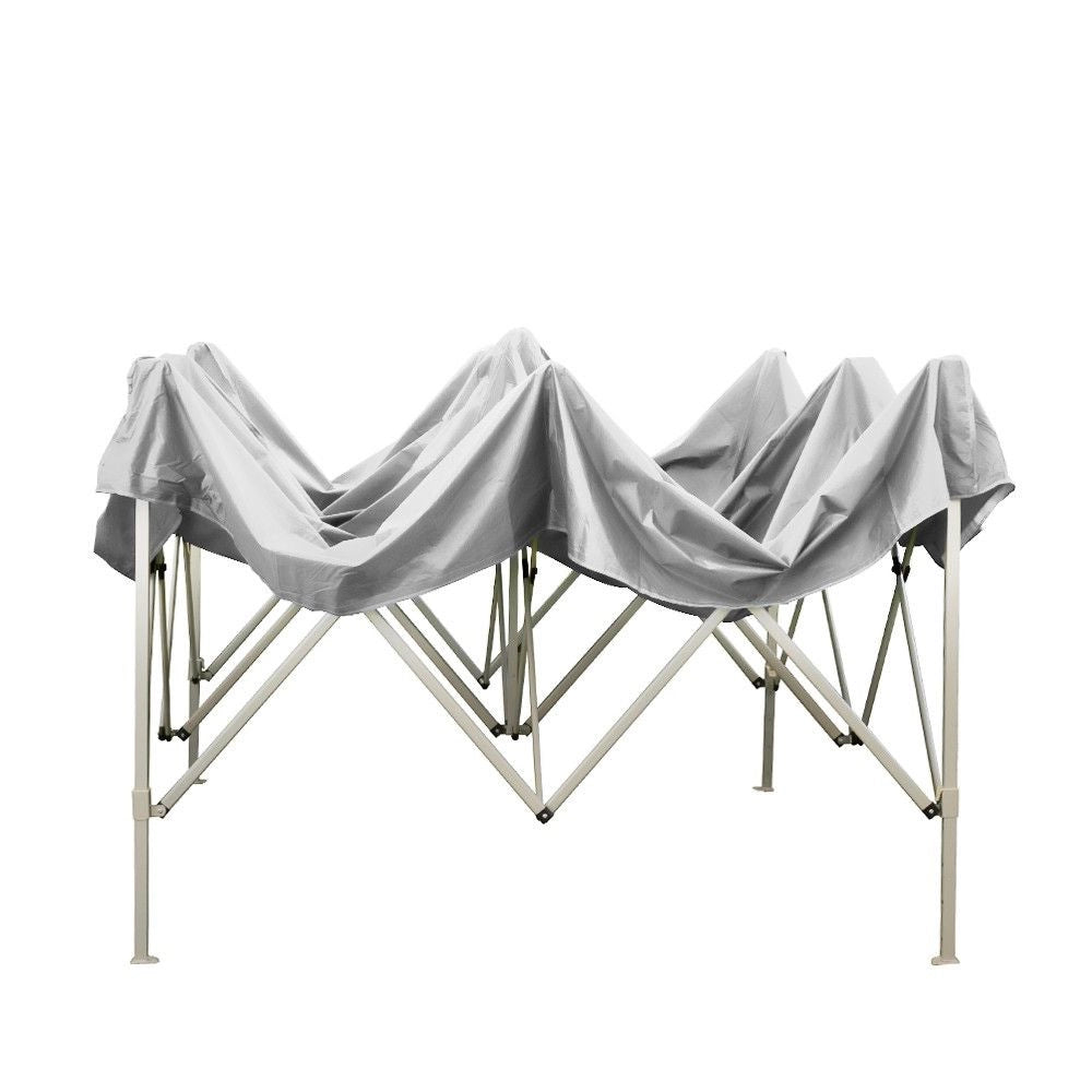 Tetto di Ricambio Impermeabile per Gazebo 2x2 m Market in Tessuto Oxford Bianco