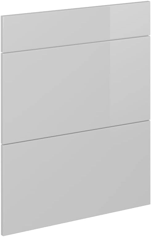 Frontale cucina R-Line, Bianco lucido, 59.6 x 71.3 cm frontale del mobile per mobile forno a mezza altezza, adatto per armadi da cucina R-Line per un montaggio semplice