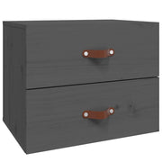 Comodino | Armadio da Notte | Mobiletto da notte a Muro Grigio 50x36x40 cm