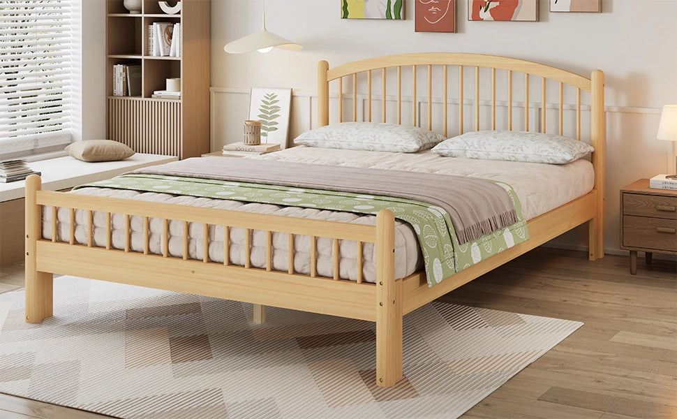 Letto singolo 140x200 cm legno beige