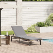 Lettino Prendisole con Cuscini Beige in Polyrattan 4104082
