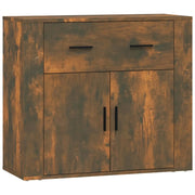 Credenza | Madia | Buffet da pranzo | Armadio da pranzo Rovere Fumo 80x33x70 cm in Legno Multistrato