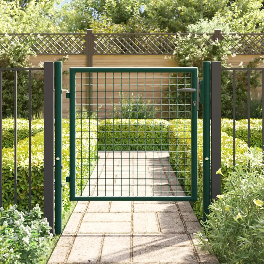 Cancello per Recinzione in Acciaio 100x75 cm Verde CFW9220825
