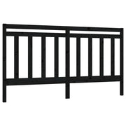 Testiera | Testata per Letto Nera 186x4x100 cm in Legno Massello di Pino