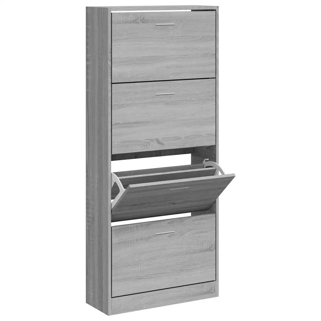 Scarpiera Grigio Sonoma 63x24x147 cm in Legno Multistrato 342548