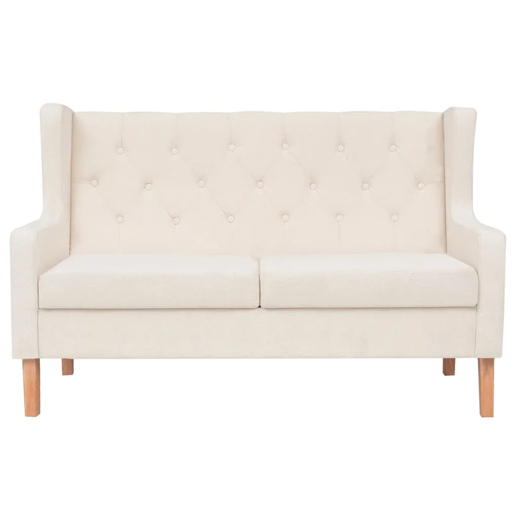 Set Divani 3 pz in Tessuto Bianco Crema 274931