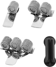 Pacchetto di 3 tenitori di penna, tenitore di penna in metallo con clip, tenitore di penna regolabile, clip per sacchetto di protezione con tenitore di penna adesivo per libretti di appunti, per infermieri