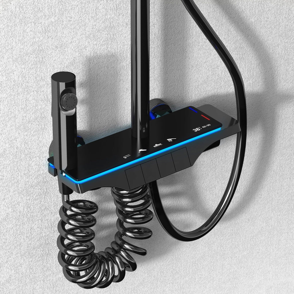 Set Doccia Rea Savio Led Black