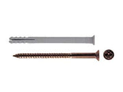 TASSELLO IN NYLON CON VITE CHIODO N- - ø mm.4x35 - 100 pezzi FISCHER