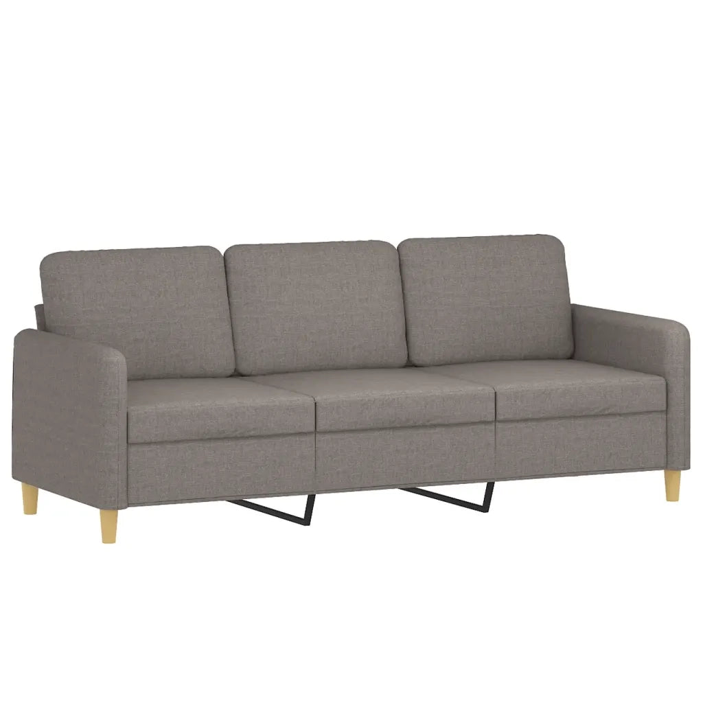 Set Divani 4 pz con Cuscini Tortora in Tessuto