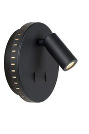 Applique Lucide Bentjer LED 6W 3000K nera con interruttore