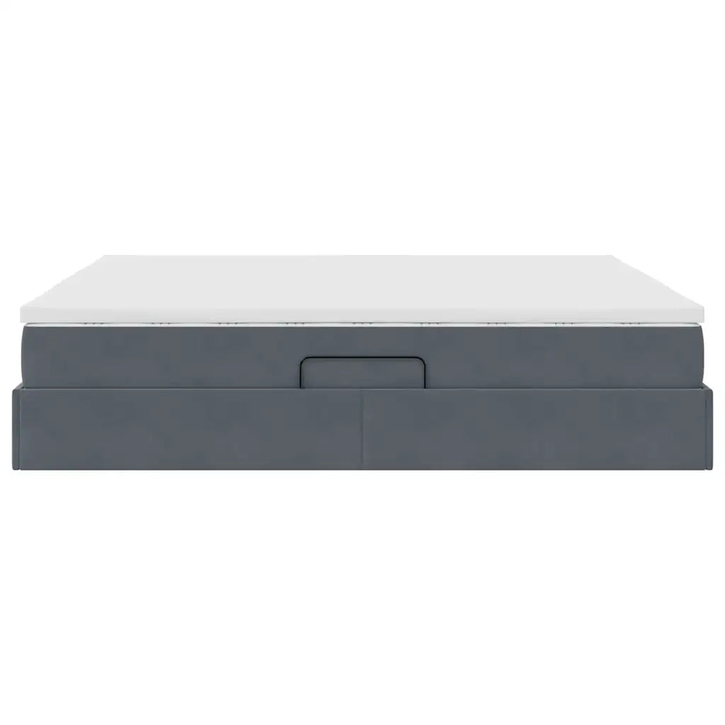Letto con contenitore e materasso Grigio scuro 160 x 200 cm 3370312