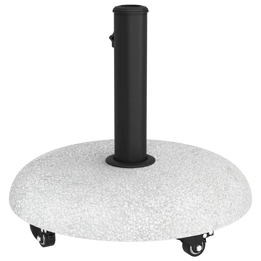 Base per ombrellone rotonda e arrotolabile 45 x 45 x 40 cm design moderno cemento grigio chiaro 02_0058885