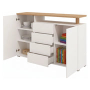 Madia Levate, Credenza 4 Cassetti, 154x40x94h cm Bianco