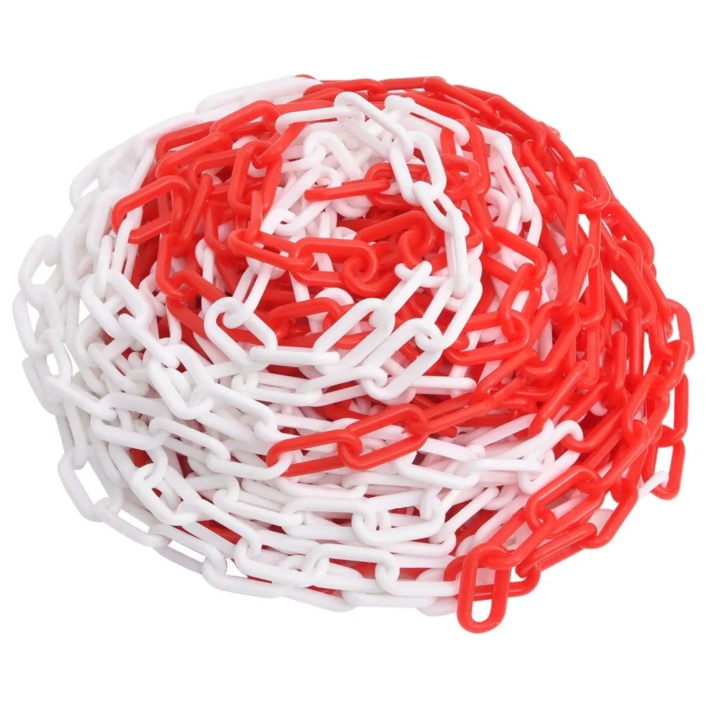 Catena Segnaletica Rossa e Bianca 100 m Ã˜6 mm in Plastica