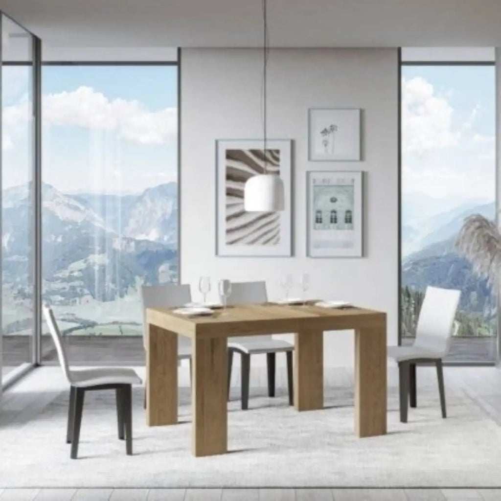Tavolo allungabile 130/390x90 cm Roxell colore quercia natura