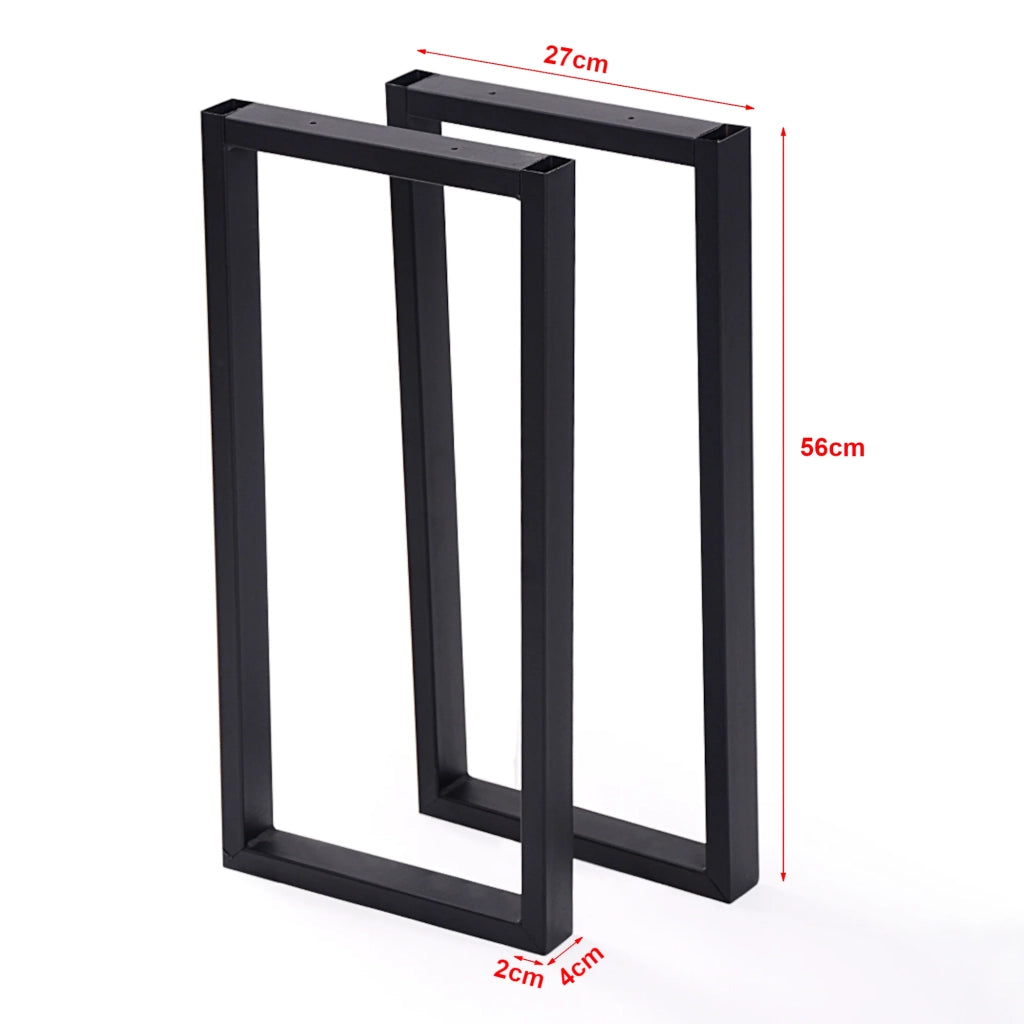 Set di 2 gambe rettangolari per tavolo in acciaio 56 x 27 cm 03_0008091