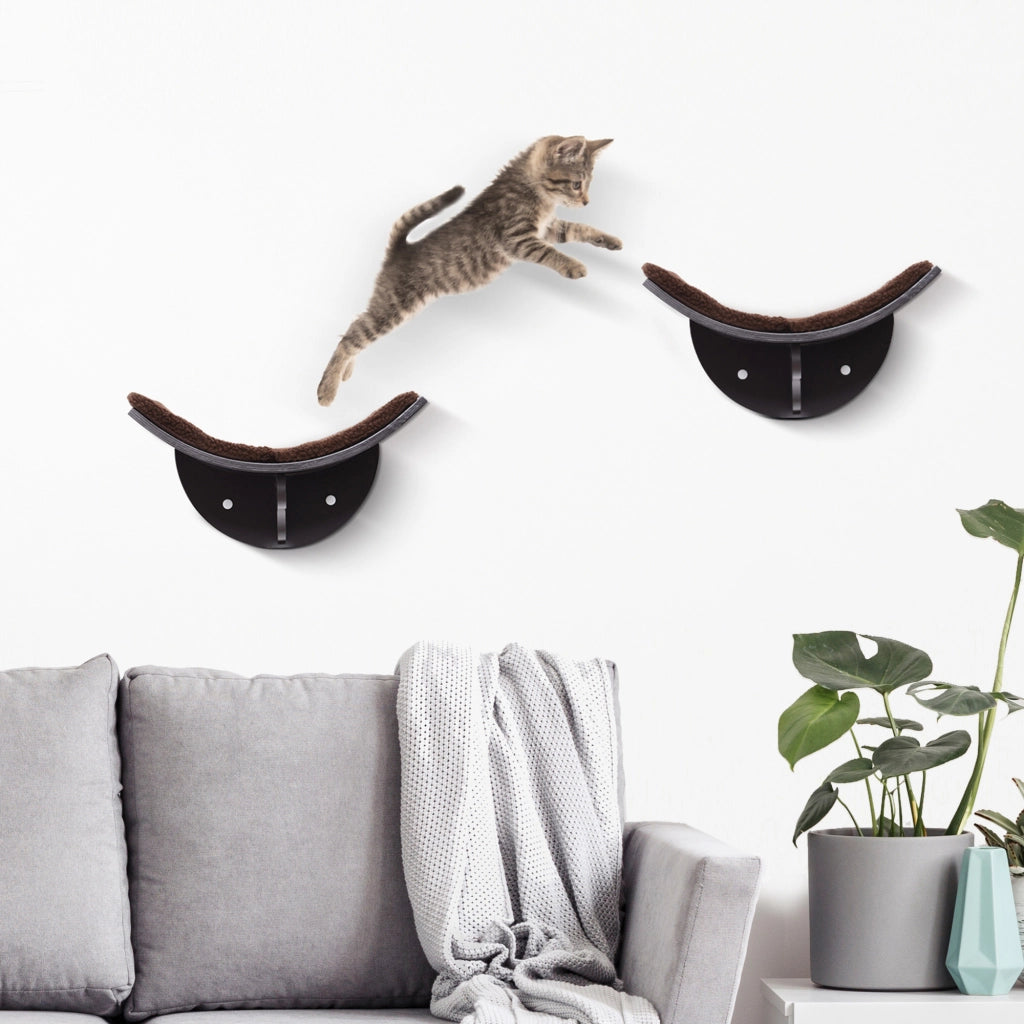 Libreria per gatti ¨C zephmum ¨C marrone, montaggio a parete, 4.5 kg