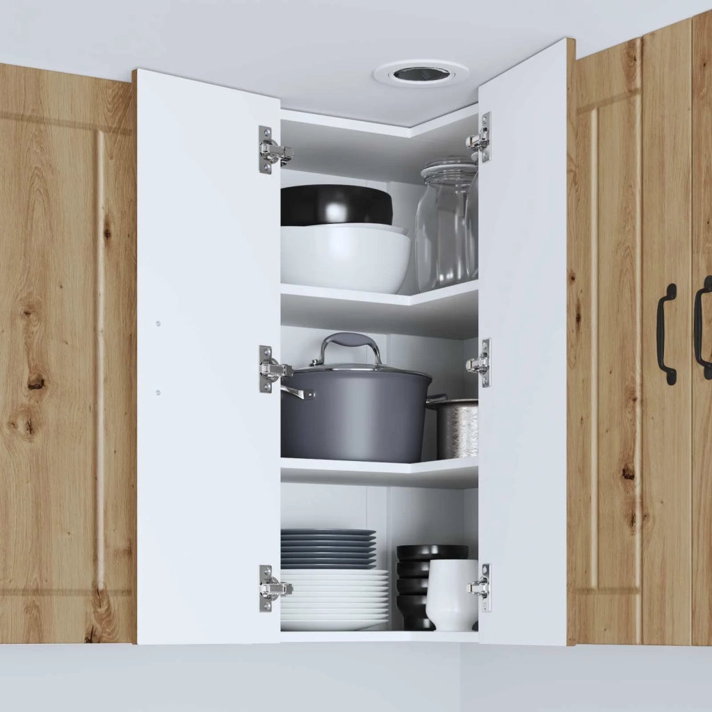 Mobile angolare per parete LUCCA Rovere Artigianale