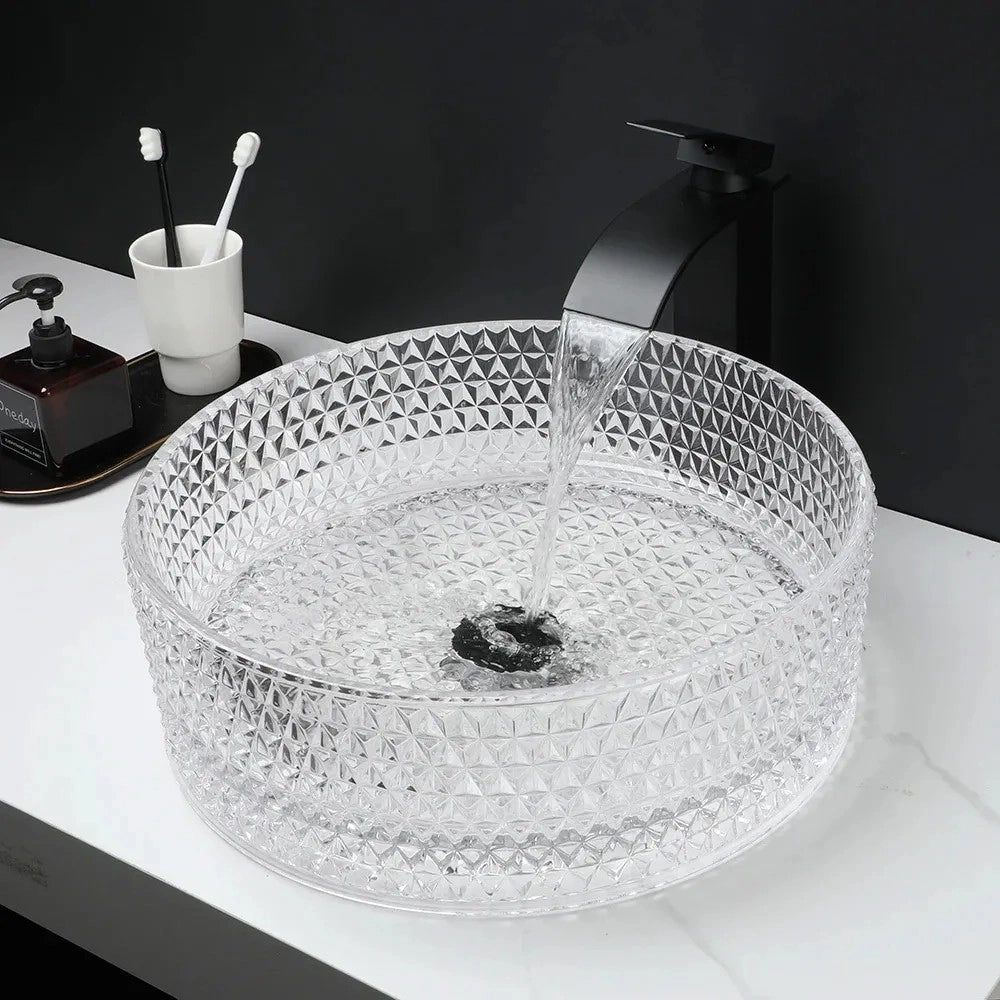 Lavabo Da Appoggio Rea Cristal Transparent
