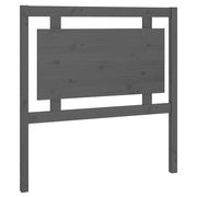 Testiera | Testata per Letto Grigia 95,5x4x100 cm Legno Massello di Pino