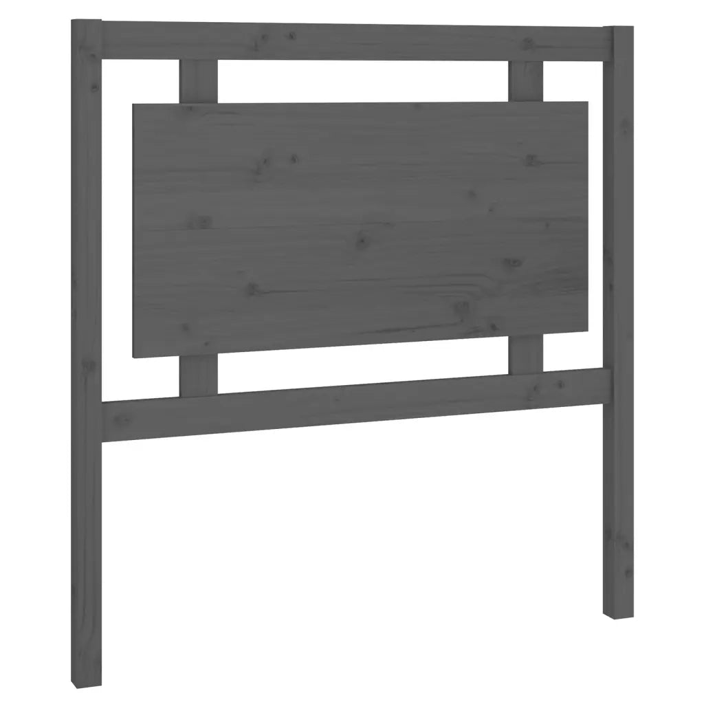 Testiera | Testata per Letto Grigia 95,5x4x100 cm Legno Massello di Pino