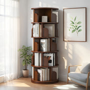 LIBRERIA girevole 360° 59 x 56 x 26 cm MDF noce