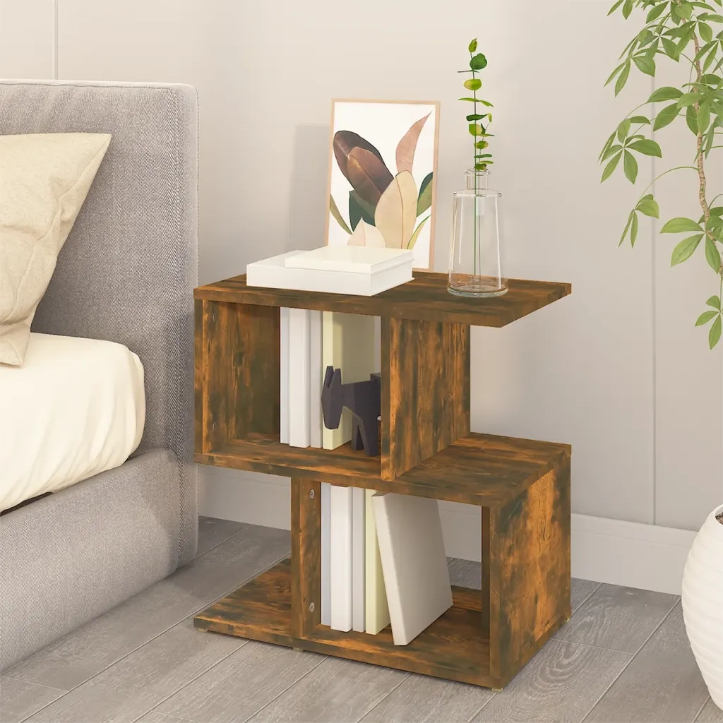 Comodini Rovere Fumo 2pz 50x30x51,5 cm in Legno Multistrato 815829