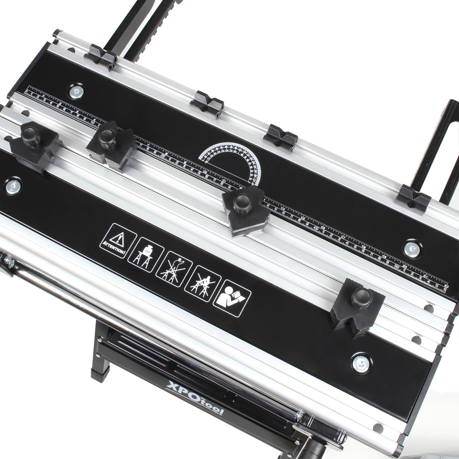 Banco da lavoro portatile e pieghevole max 100 kg altezza e inclinazione regolabili 77-107cm