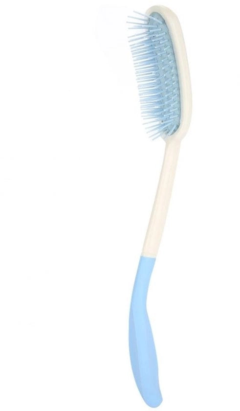 Accessorio per la cura dei capelli con design ergonomico - Pettine con manico lungo in acciaio - Manico antiscivolo - Adatto per persone con artrosi - Accessorio per la cura dei capelli - Materiali in plastica - Pettine per capelli con manico lungo