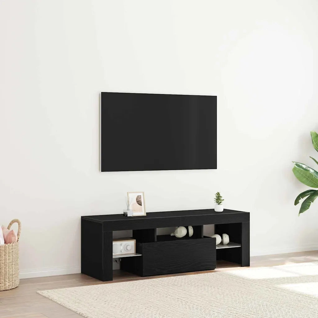 Mobile TV Rovere Nero 120 x 35 x 40 cm Legno multistrato 862552