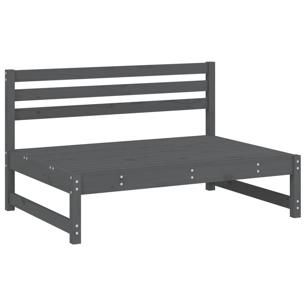 Set Salotto da Giardino 4 pz Grigio in Legno Massello di Pino 3186594