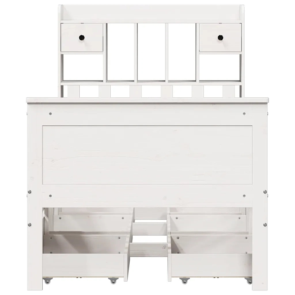 Letto con Libreria senza Materasso 75x190 cm in Legno Pino 3308946