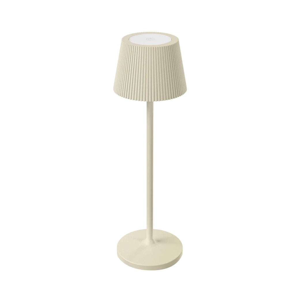 Lampada da tavolo led ricaricabile IP54 colore avorio mod. Emmamini