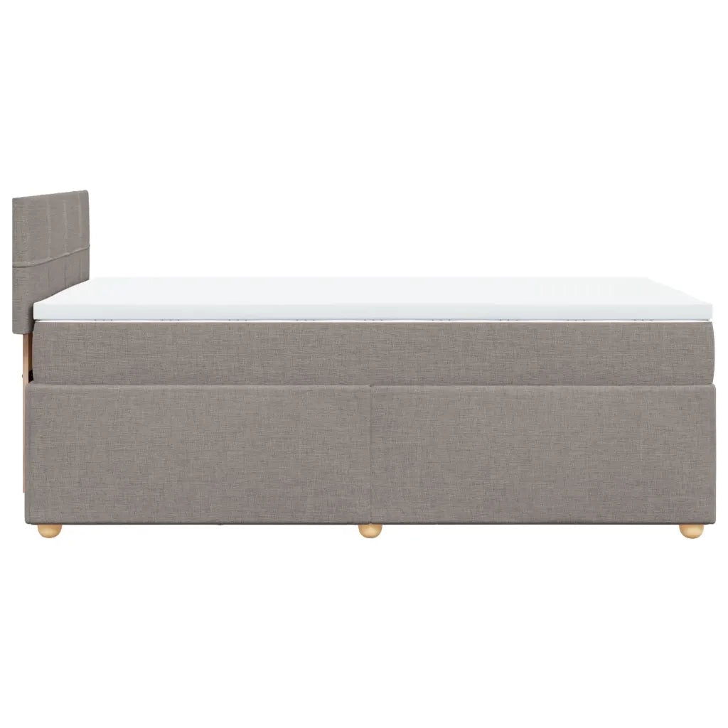Giroletto a Molle con Materasso Tortora 100x200 cm in Tessuto