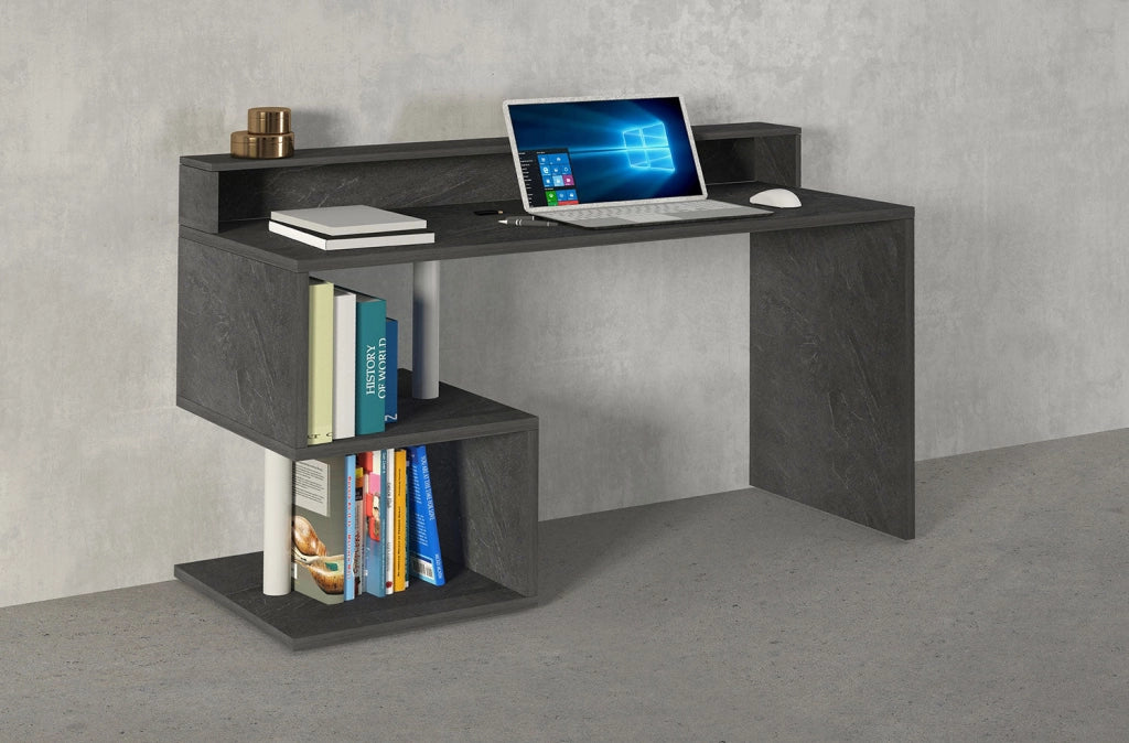 Scrivania a Giorno 140x60x92,5 cm Esse Report Grigio