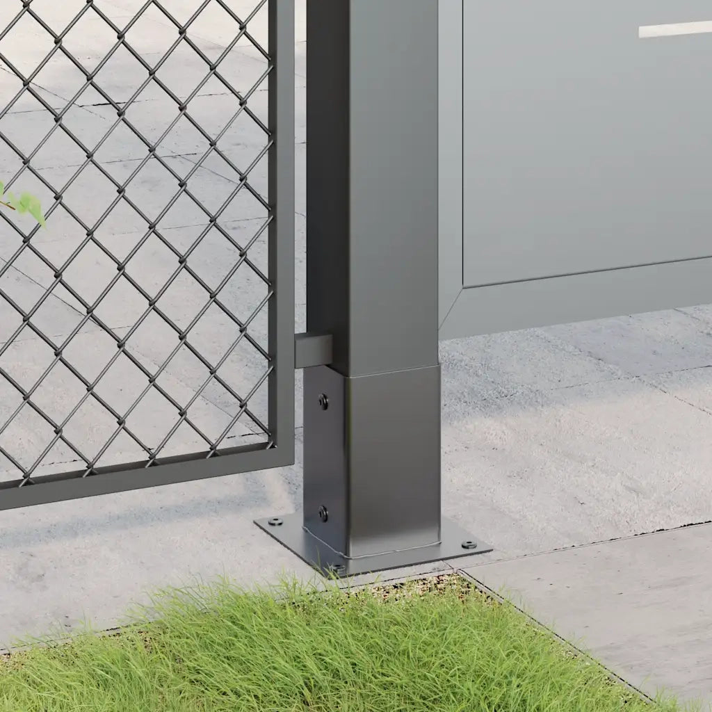 Basi per Pali Quadrati 12 pz 91x91mm Acciaio Verniciato Polvere