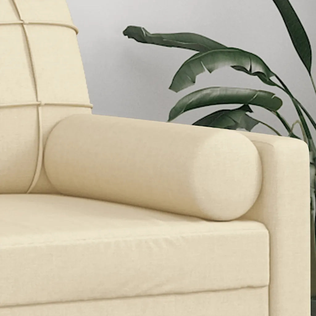 Cuscini Decorativi 2 pz Crema ?15x50 cm in Tessuto CFW5259990