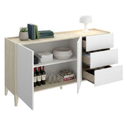 Madia Cadillac, Credenza 3 Cassetti, 40x150x78h cm Bianco