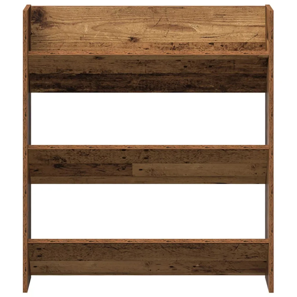 Mobile per scarpe 2 pz-Set di 2 Scarpiera Legno vecchio 85 x 18 x 90 cm