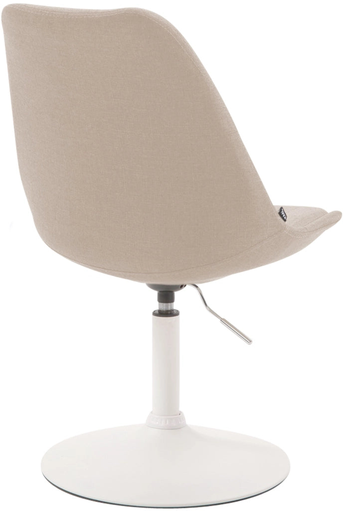 Sedia da pranzo MAVERICK in tessuto crema,bianco