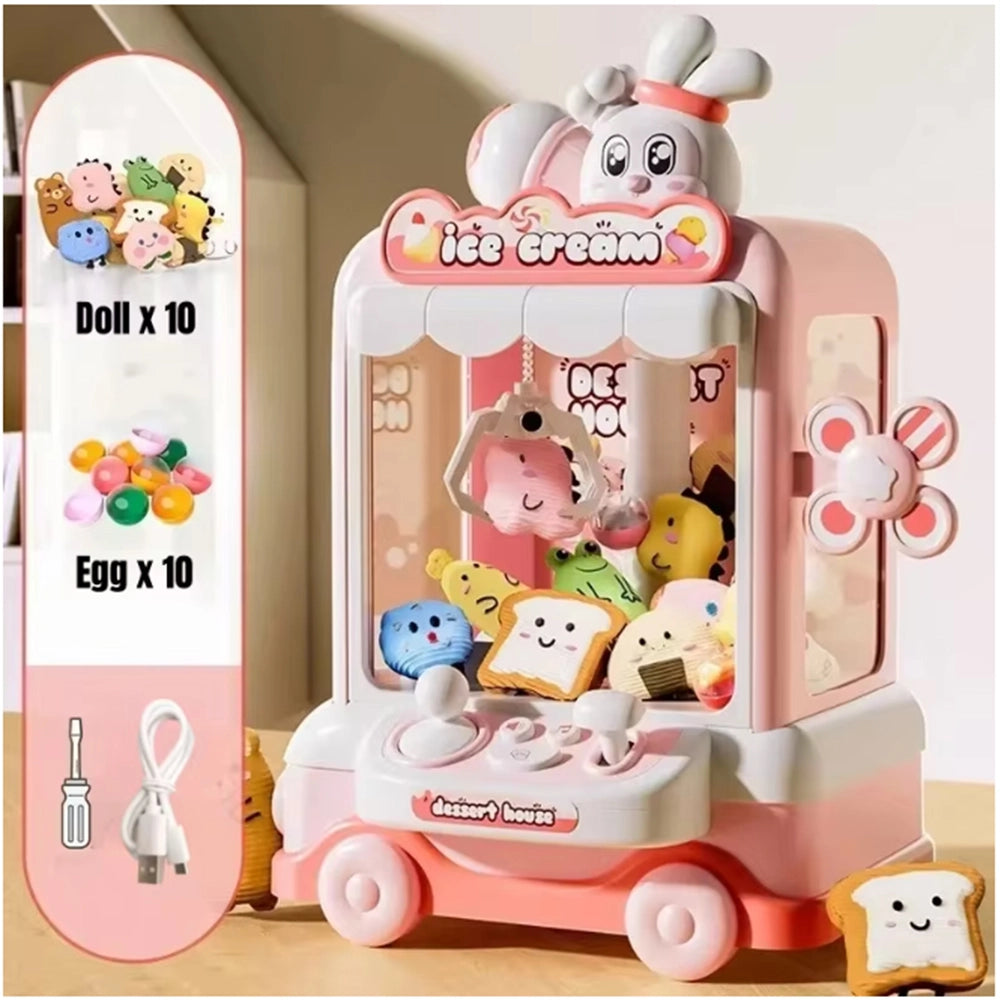 Distributore Giocattoli Rosa Grabber Gancio per Bambini Giocattolo con Peluche